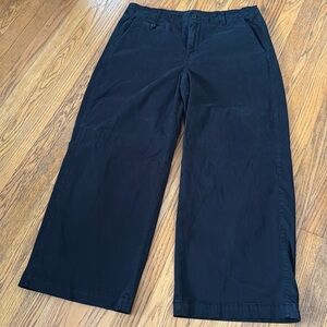 American Eagle high rise twill wide leg trousers